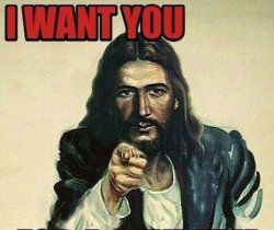 JESUS WANTS YOU Meme Template