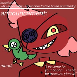 breadskull’s Pirtaten announcement Meme Template