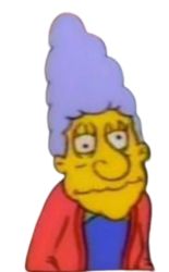Simpsons Old Lady Blue Hair Meme Template