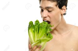 man eating vegetables Meme Template