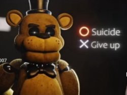 Golden Freddy Suicide or Give Up Meme Template