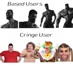 Based users vs cringe user Meme Template