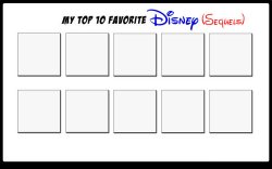 top 10 favorite disney sequels Meme Template