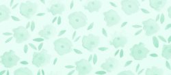 Soft pastel baby mint green background with flower pattern Meme Template