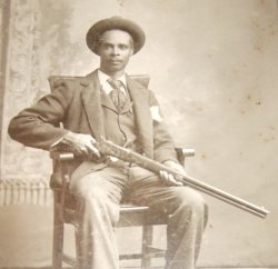 vintage black man with rifle Meme Template