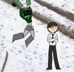 Data attacking Liam with a snowball Meme Template
