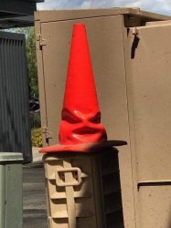 Sorting Hat Construction Cone Meme Template