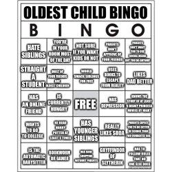 Oldest Child Bingo Meme Template