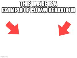 This image is a example of clown behaviour Meme Template