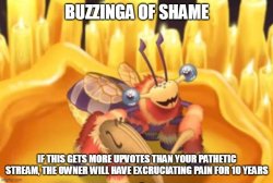 Buzzinga of shame Meme Template