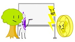 Marker writing on a whiteboard with Lightning, Tree, & Fanny Meme Template