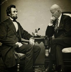 Lincoln and Biden Meme Template