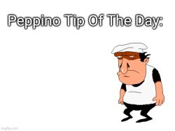 Peppino tips Meme Template