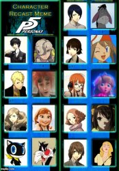 persona 5 recast Meme Template