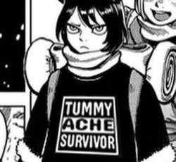 Izutsumi Tummy-ache survivor Meme Template