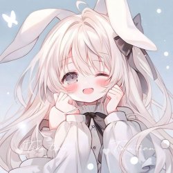 Cute anime girl bunny Meme Template