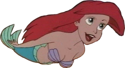 ariel swimming Meme Template