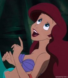 ariel pointing up Meme Template