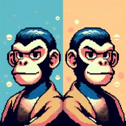 2 monkeys thinking they look smart Meme Template