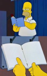 Homer Reading Book Meme Template