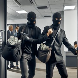 2 man robbing a bank Meme Template