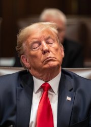 Trump sleeping in court Meme Template