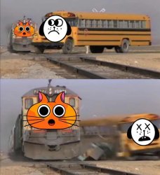 Cat Train Meme Template