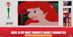 i love ariel Meme Template