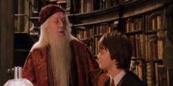 Dumbledore and Harry talking Meme Template