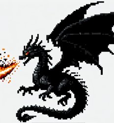 Black flame dragon Meme Template