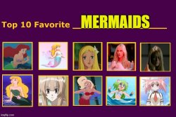 top 10 favorite mermaids Meme Template