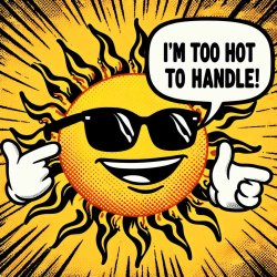 sun saying im too hot too handle Meme Template