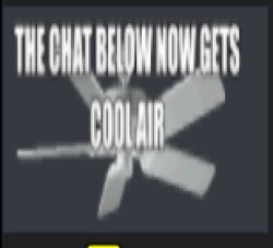 the chat below now gets cool air Meme Template