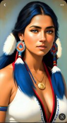 Native American Indian Peaceful woman Meme Template
