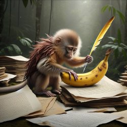 sad monkey trying to catch banana when trying publish a scientif Meme Template
