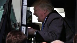 Trump driving scared Meme Template