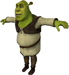 Shrek t-pose Meme Template