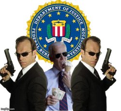 Biden, Agent Smith FBI LOGO Meme Template