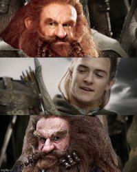 Gloin and Legolas Meme Template