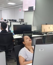 Sleeping employee Meme Template