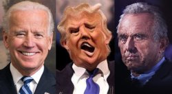 Biden sane stable Trump RFK Jr. insane crazy nuts wacko Meme Template