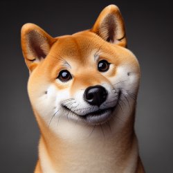 Una foto del famoso perrito Shiba Inu, "Doge", con su expresión Meme Template