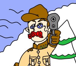 Teddy Roosevelt with gun Meme Template