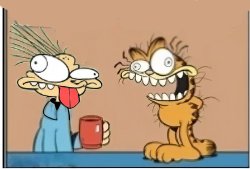 Garfield Freakout Meme Template