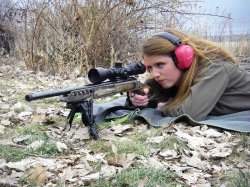 Woman scoped hunting rifle JPP PH Meme Template