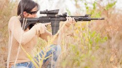 Woman scoped hunting rifle JPP PH Meme Template