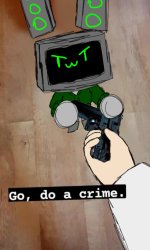 "Go, do a crime" data edition Meme Template