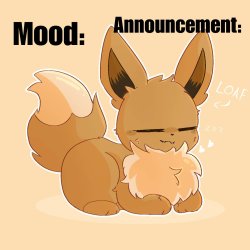 The_non-popular_eevee announcement template loaf Meme Template