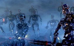 Terminator robots invading Meme Template