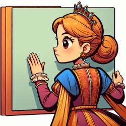 Princess turning to look at a wall Meme Template